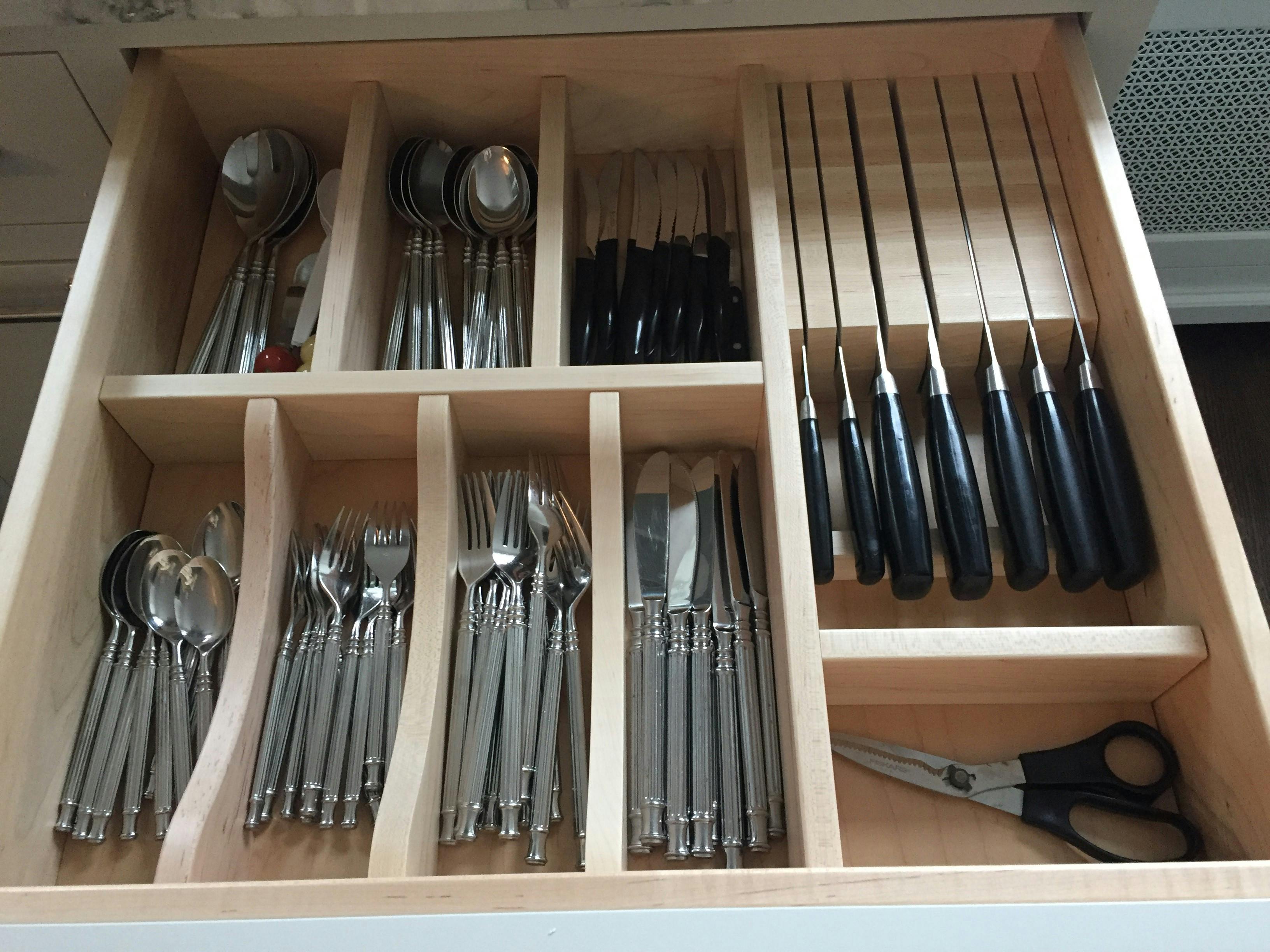 Custom sized Silverware organizers Drawer